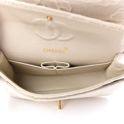 Chanel Canvas Camellia Small Double Flap Ivory 5 of 13