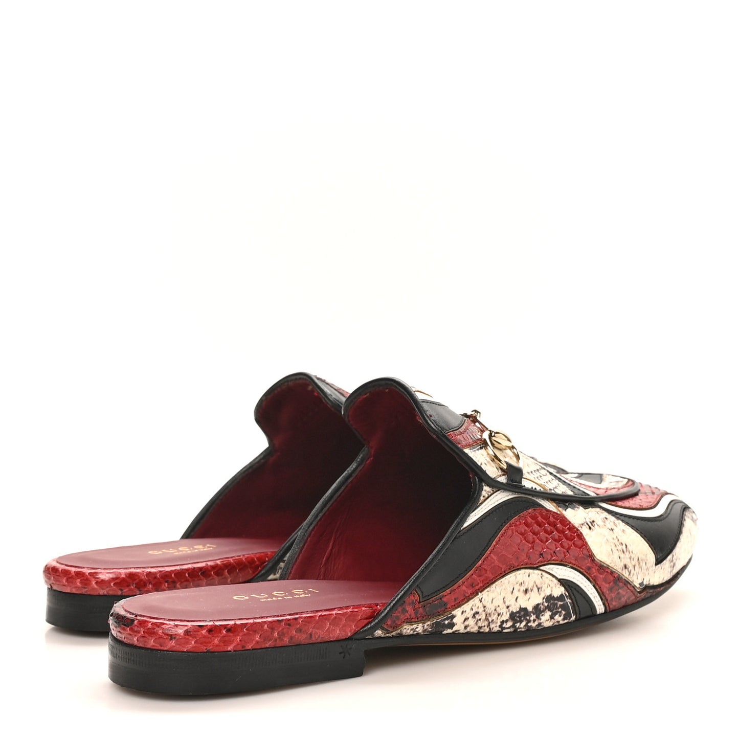 Snakeskin Womens Princetown Slippers 38.5 Multicolor