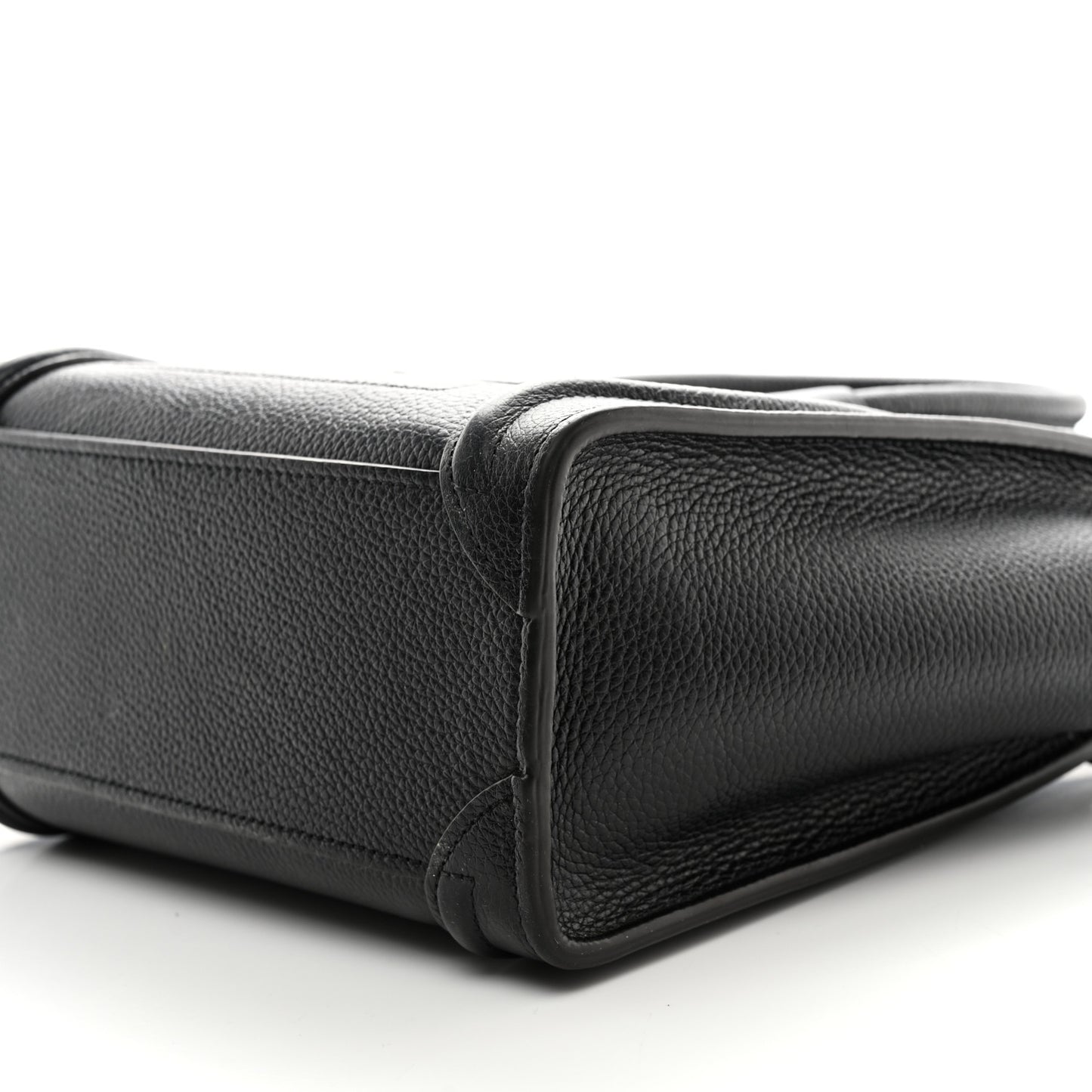 Drummed Calfskin Nano Luggage Black