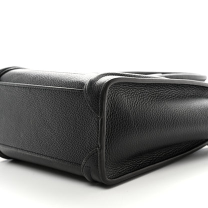 Celine Drummed Calfskin Nano Luggage Black 10 of 11