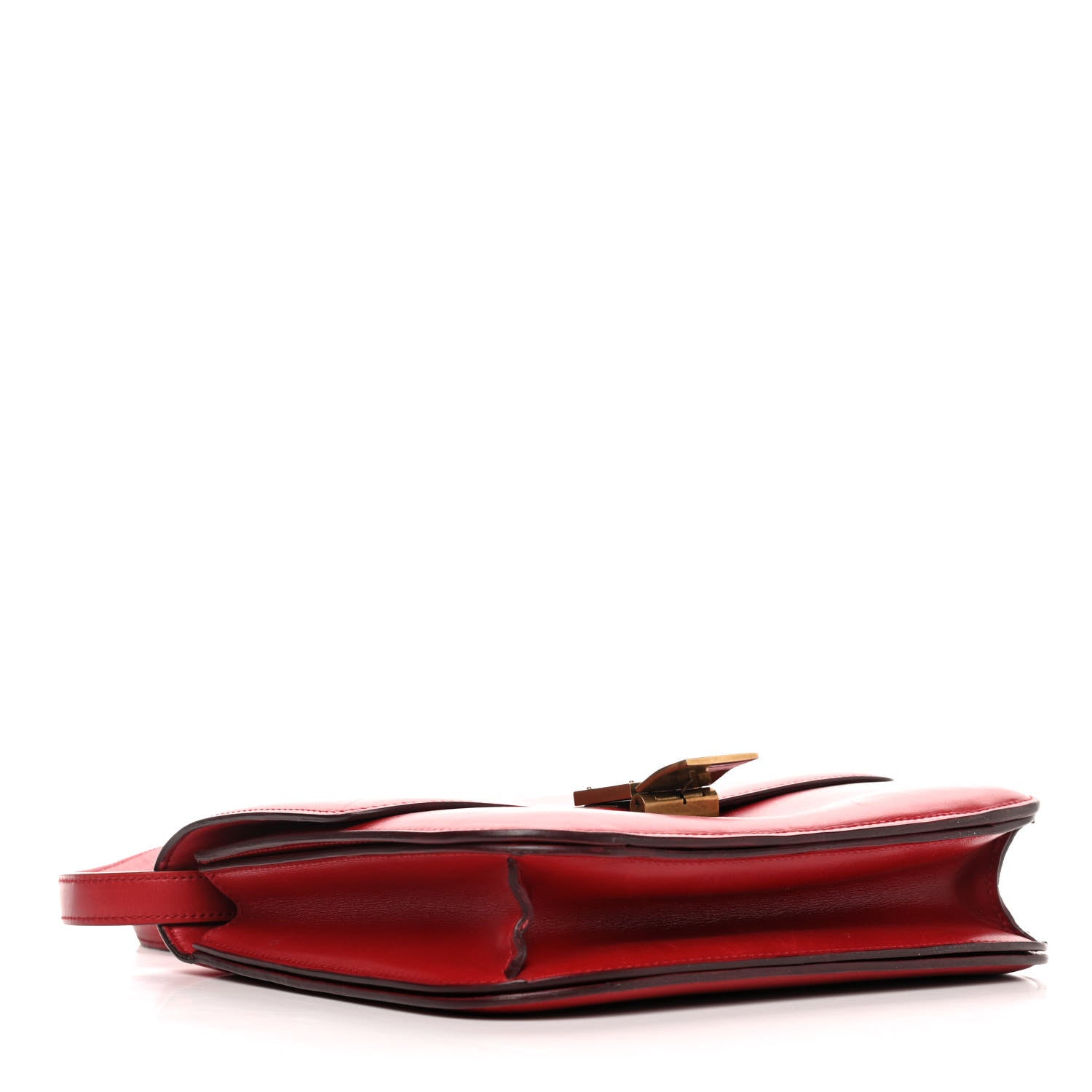Celine Box Calfskin Medium Classic Box Flap Bag Red 3 of 7