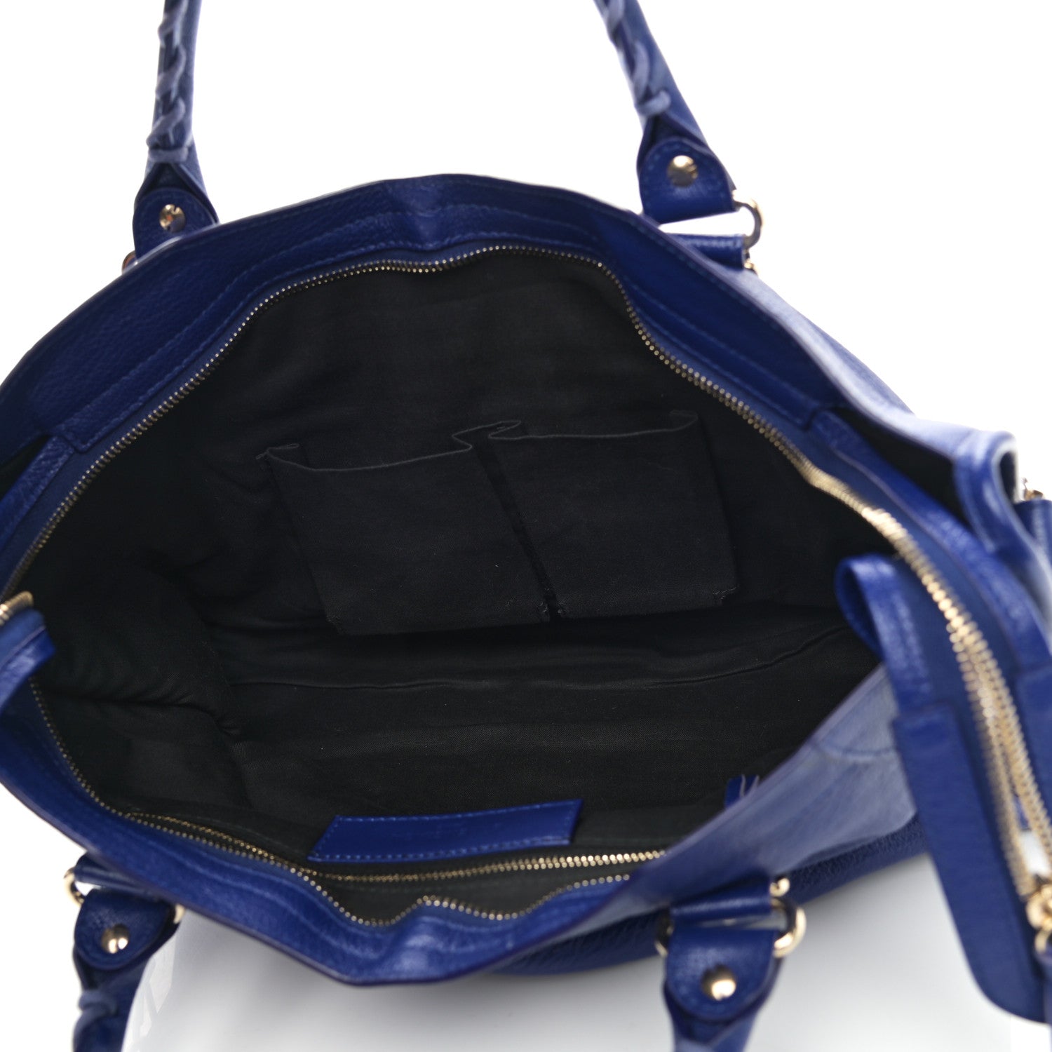 Balenciaga Agneau Gold Hardware Metallic Edge City Bleu Roi 5 of 16