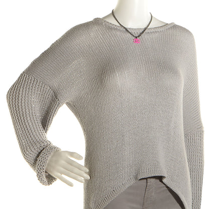 Chanel Ruthenium Enamel Coated CC Necklace Pink 2 of 6