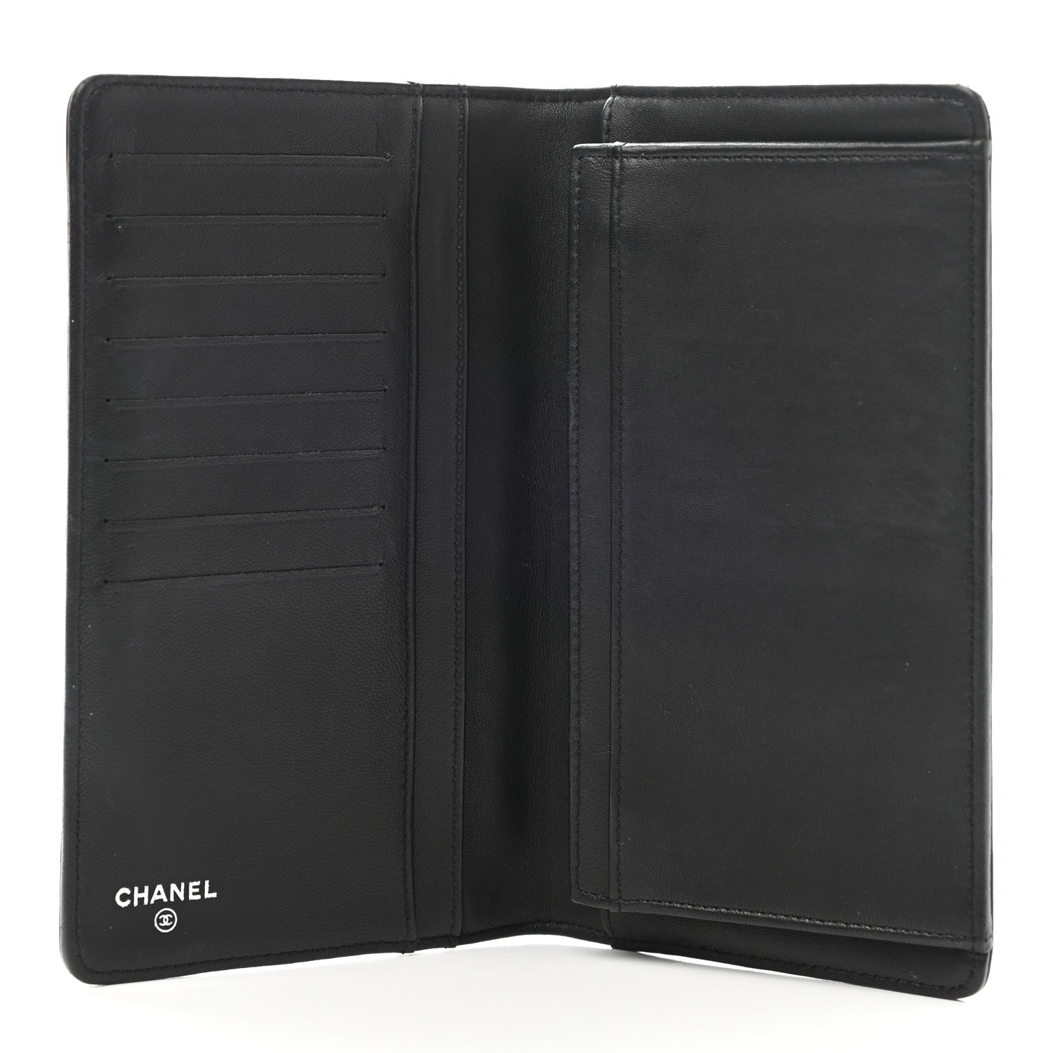 Chanel Lambskin Quilted Boy Yen Wallet Black 5 of 9