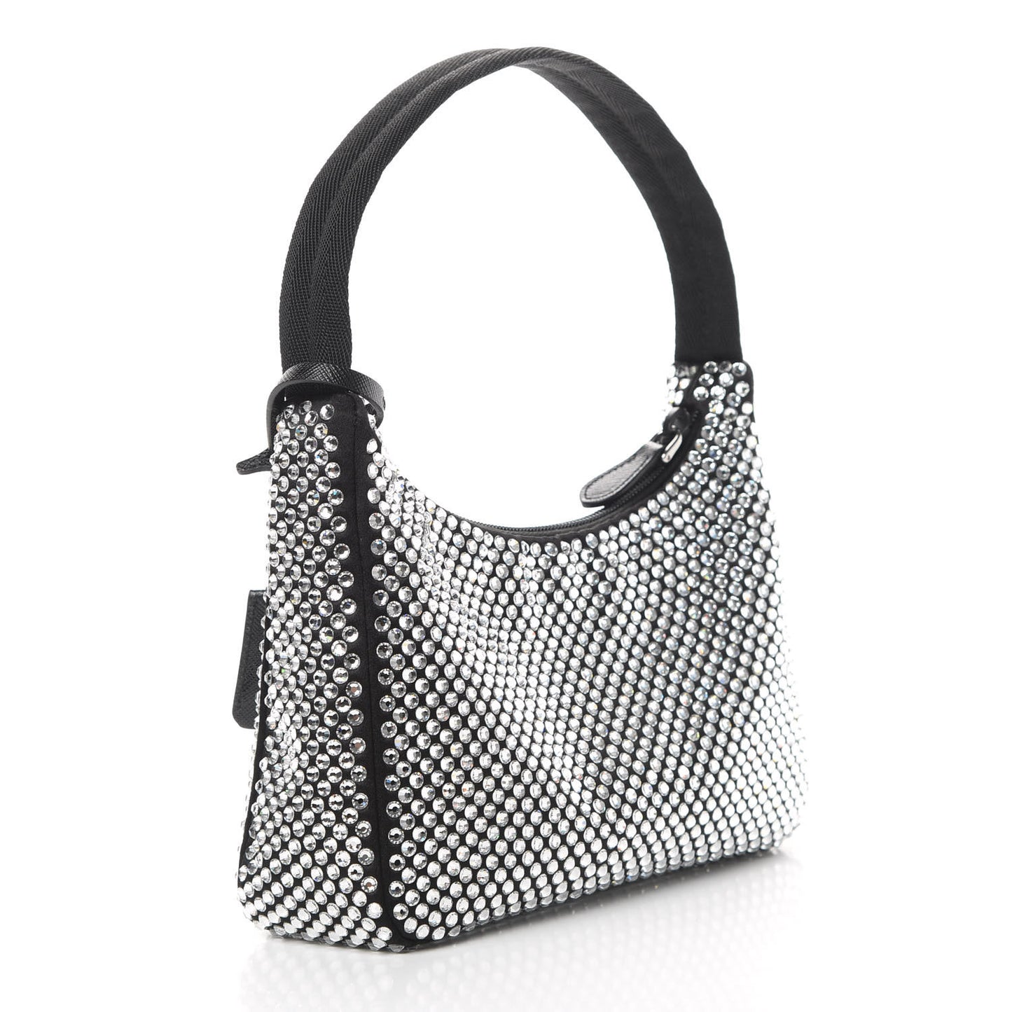 Satin Crystal Mini Re-Edition 2000 Bag Cristal