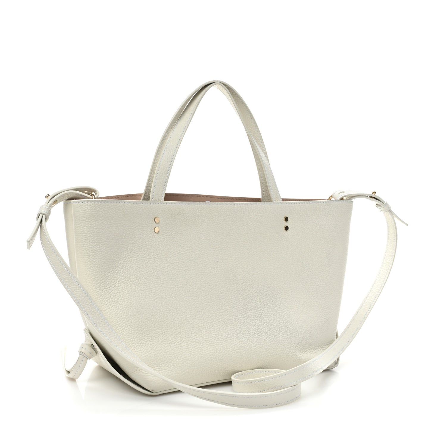 Calfskin Small East West Sense Tote White