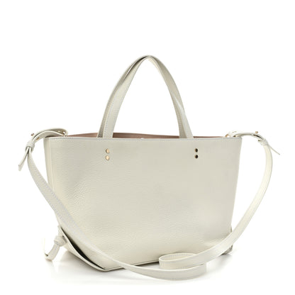 Chloe Calfskin Small East West Sense Tote White 3 of 17