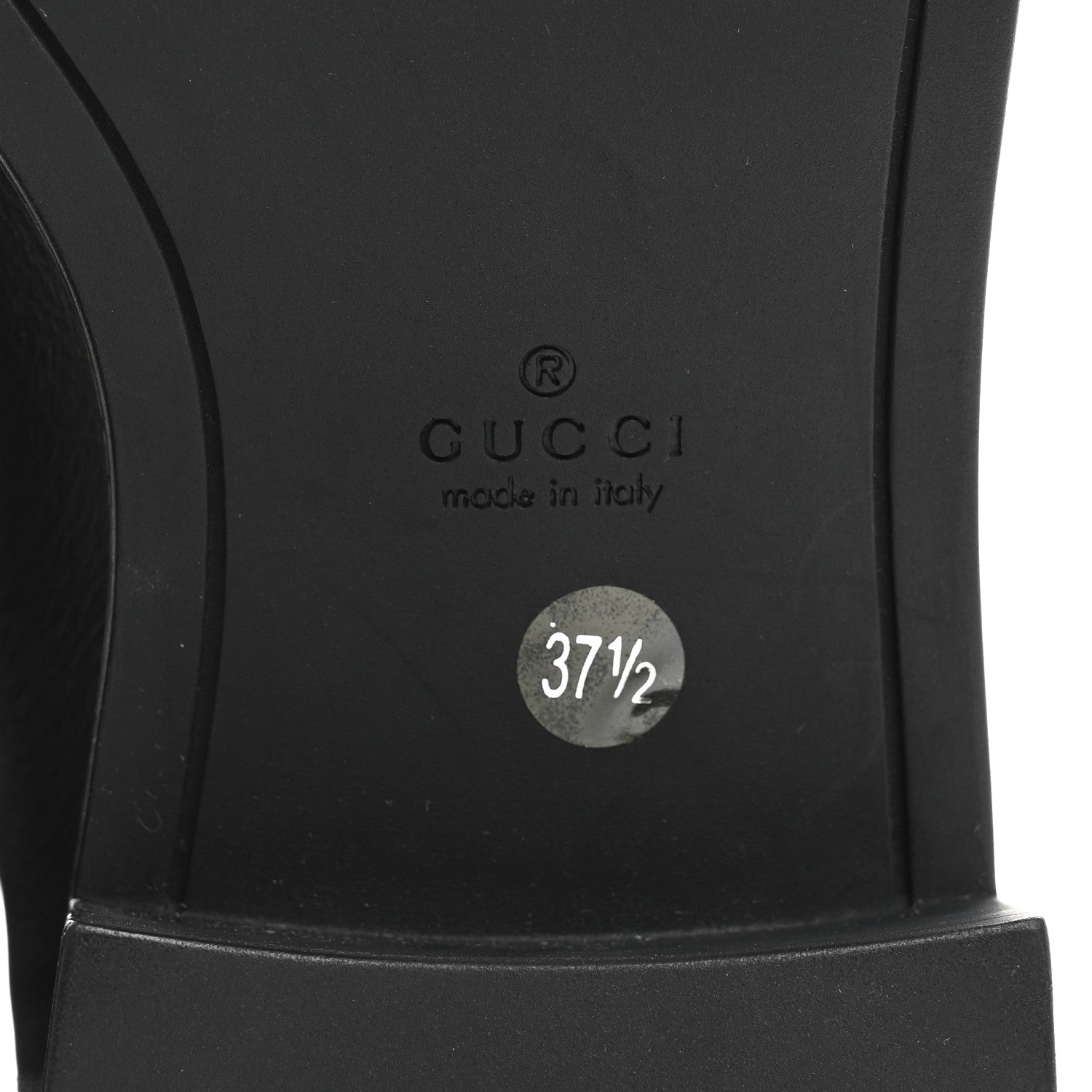 Gucci Microguccissima Knee High Riding Boots 37.5 Black 7 of 9