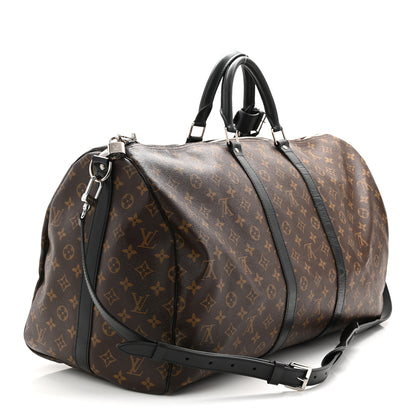 Louis Vuitton Monogram Macassar Keepall Bandouliere 55 2 of 13