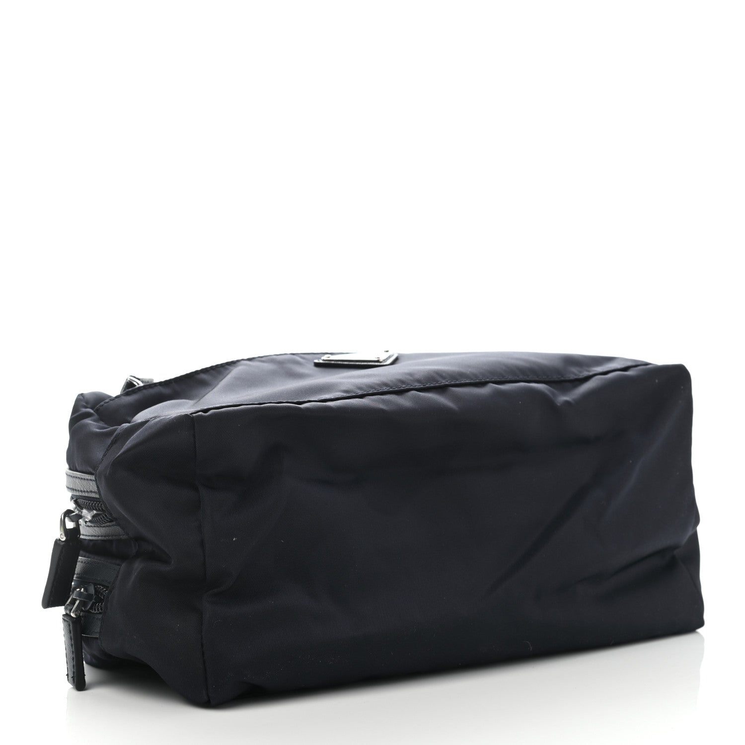 Prada Tessuto Nylon Saffiano Pouch Blue 4 of 10
