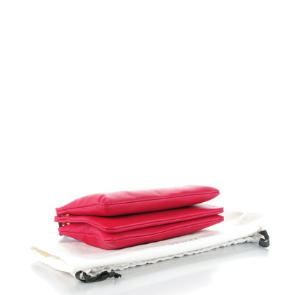 Celine Lambskin Large Trio Crossbody Bag Fuchsia 4 of 8