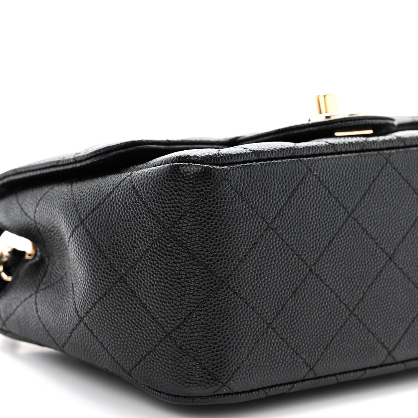 Caviar Quilted Mini Square Flap Black