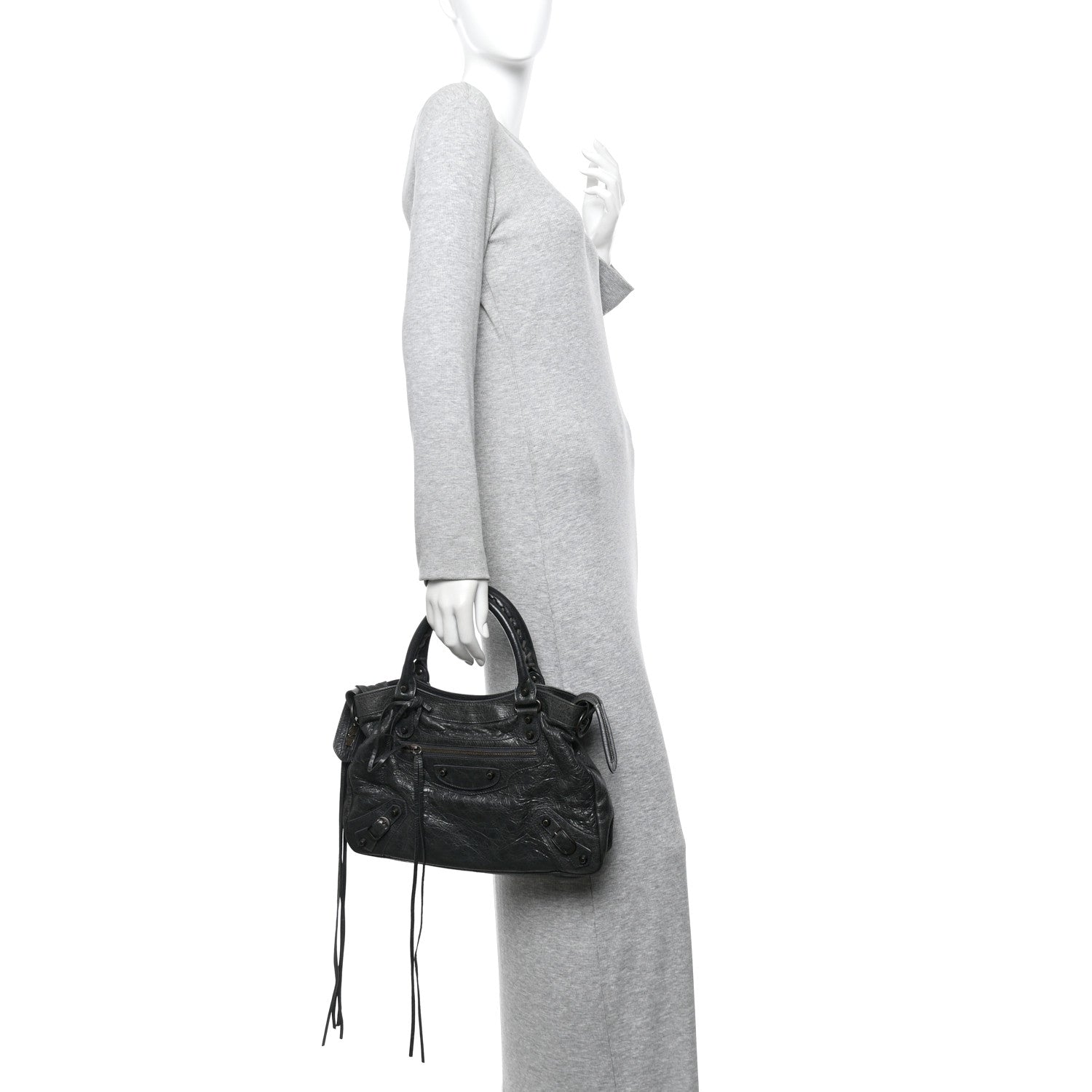 Balenciaga Agneau Classic Hardware Town Anthracite 2 of 12