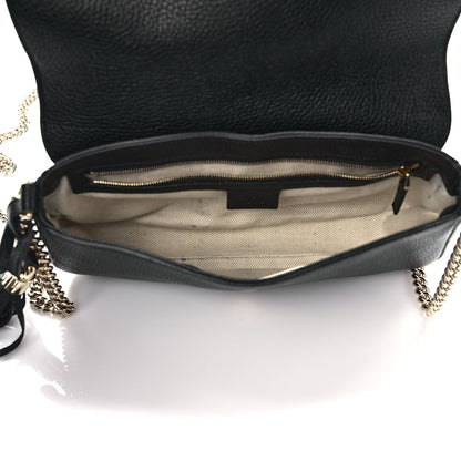 Gucci Pebbled Calfskin Medium Soho Flap Crossbody Black 5 of 11
