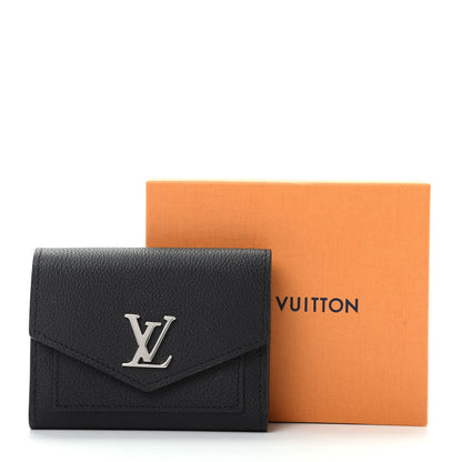 Louis Vuitton Soft Calfskin My Lockme Compact Wallet Black 8 of 8