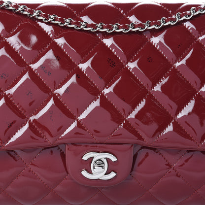 Chanel Patent Quilted Clutch With Chain Flap Red 15 of 18