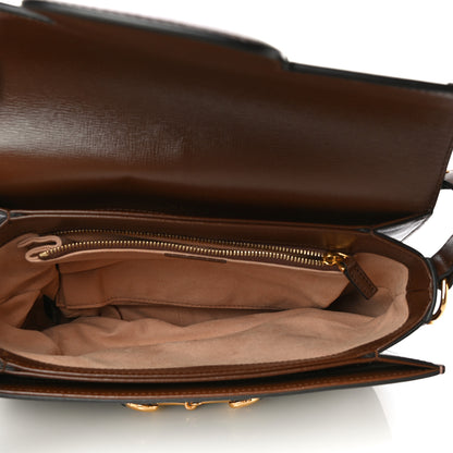 Gucci GG Supreme Monogram Horsebit 1955 Shoulder Bag Beige Brown Sugar 5 of 13