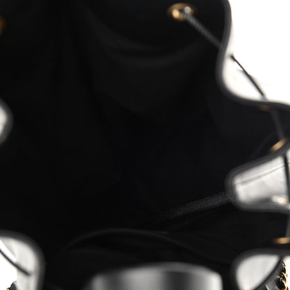 Chanel Caviar Deauville Drawstring Backpack Black 5 of 10