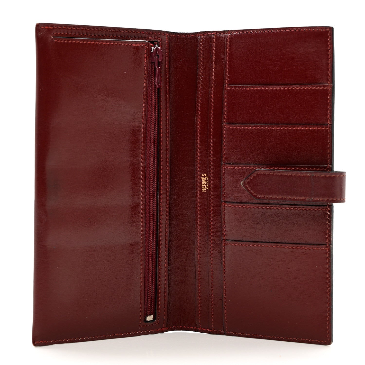 Hermes Box Bearn Gusset Wallet Rouge H 5 of 10