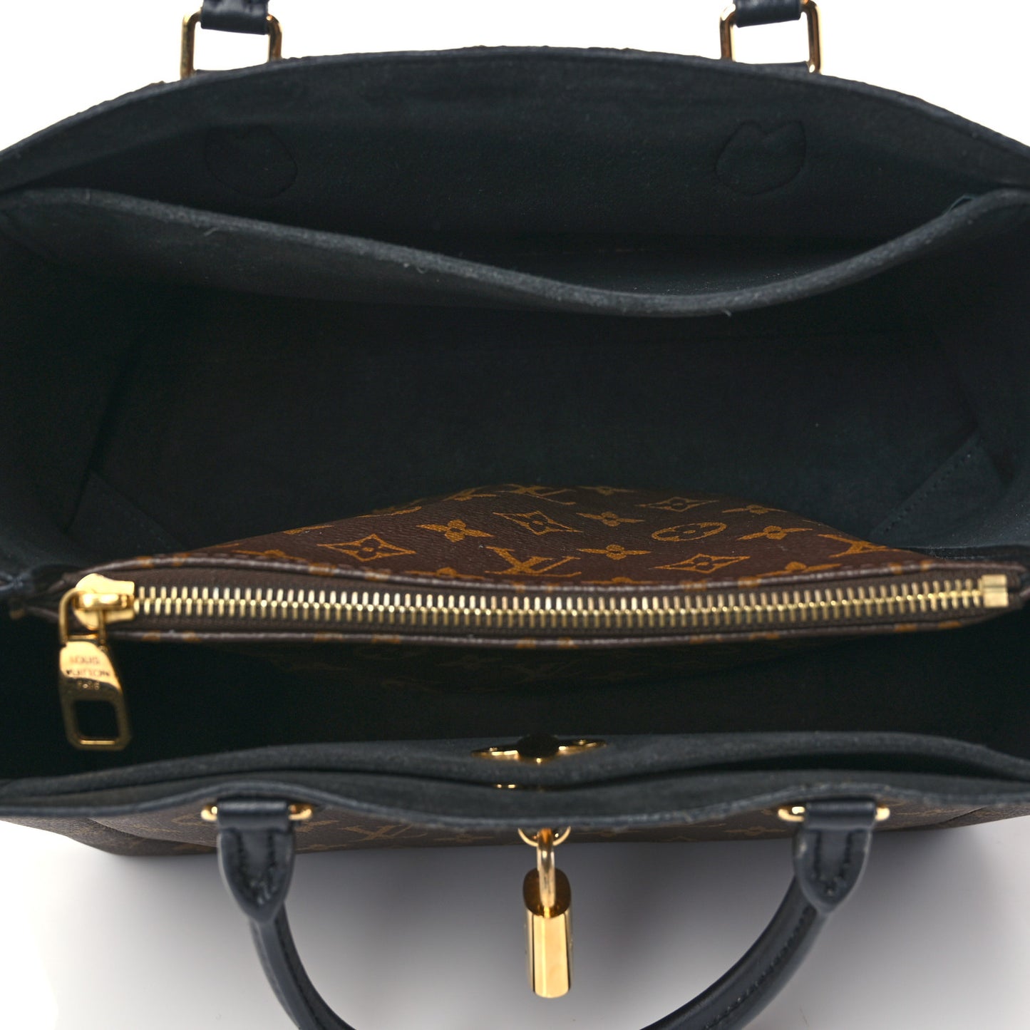 Monogram Flower Tote Black