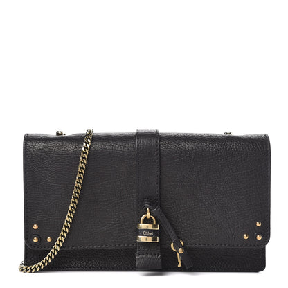 Chloe Calfskin Aurore Wallet on Chain Black 1 of 10