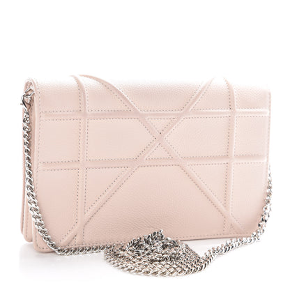 Christian Dior Grained Calfskin Diorama Wallet on Chain Pouch Nude 3 of 11