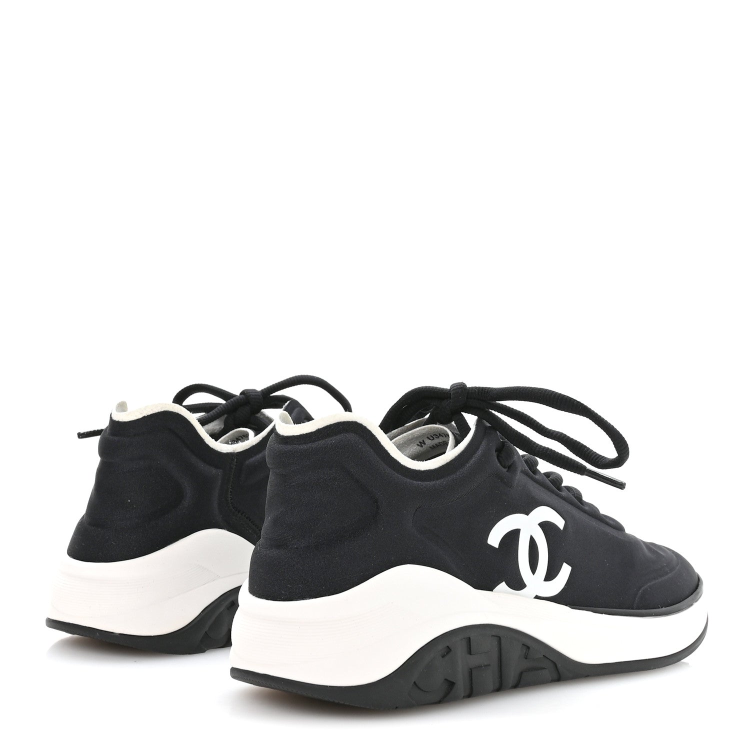 Chanel Lycra CC Sneakers 40.5 Black 5 of 7