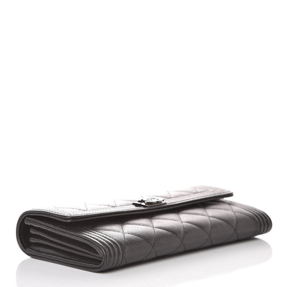 Chanel Caviar Quilted Boy Flap Wallet So Black 4 of 10