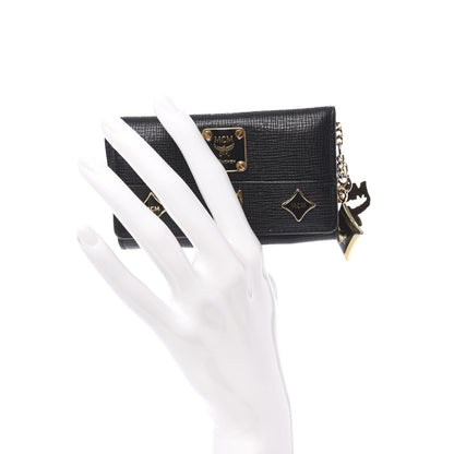 MCM Saffiano Logo Studded 6 Key Holder Black 2 of 8