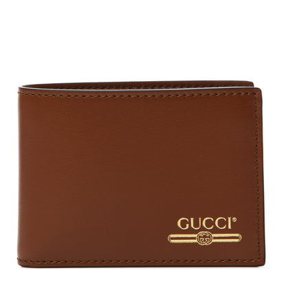 Gucci Plutone Calfskin Logo Bi-Fold Wallet Cuir 1 of 7