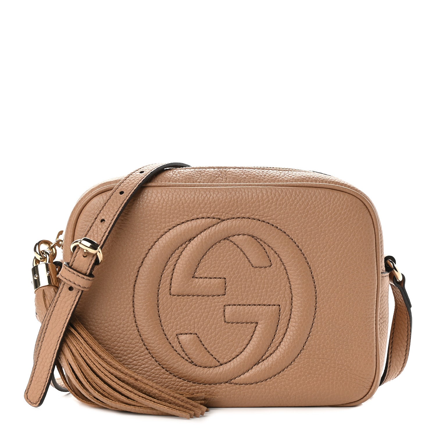Gucci Pebbled Calfskin Small Soho Disco Bag Camelia 1 of 10