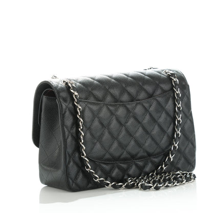 Chanel Caviar Quilted Jumbo Double Flap Black 3 of 8