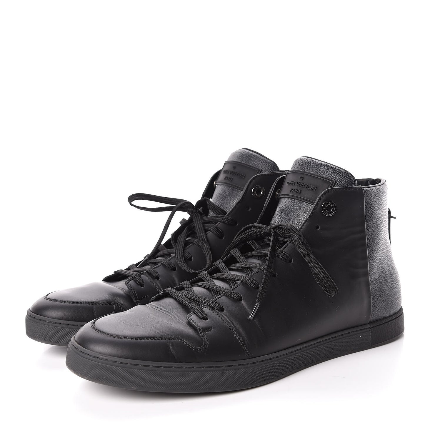 Calfskin Damier Graphite High Top Sneakers 9.5