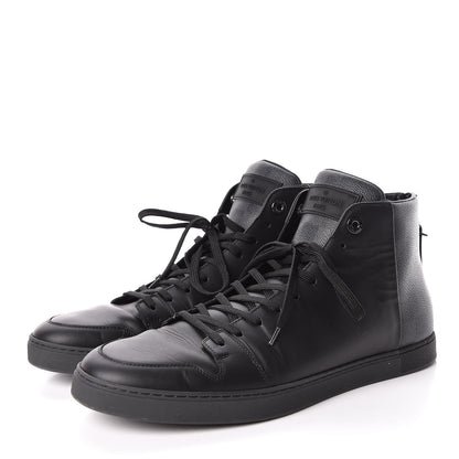 Louis Vuitton Calfskin Damier Graphite High Top Sneakers 9.5 3 of 10