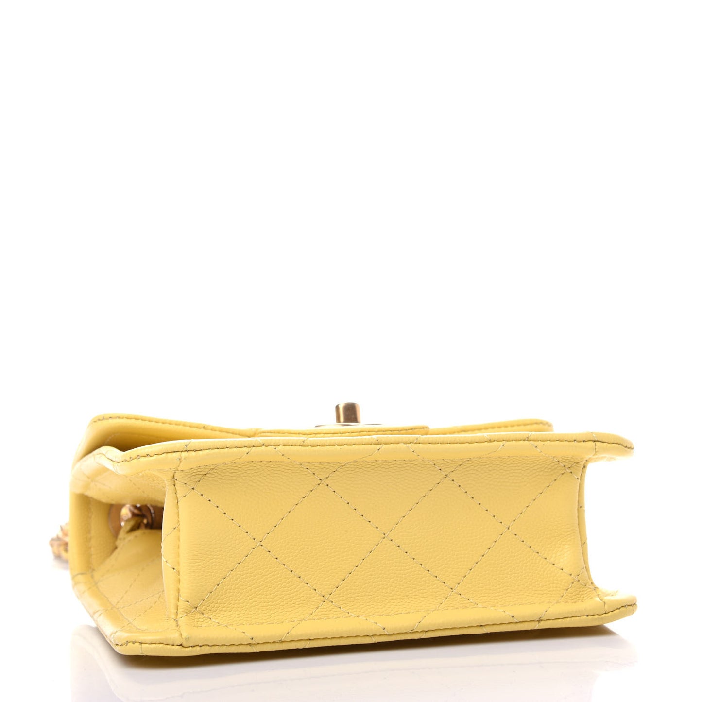 Caviar Quilted Mini Sweet Classic Flap Yellow