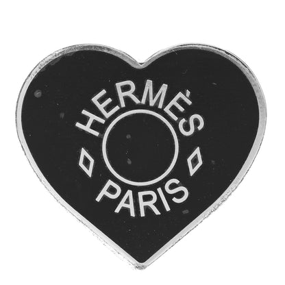 Hermes Palladium Coeur Scarf Ring Black 1 of 4