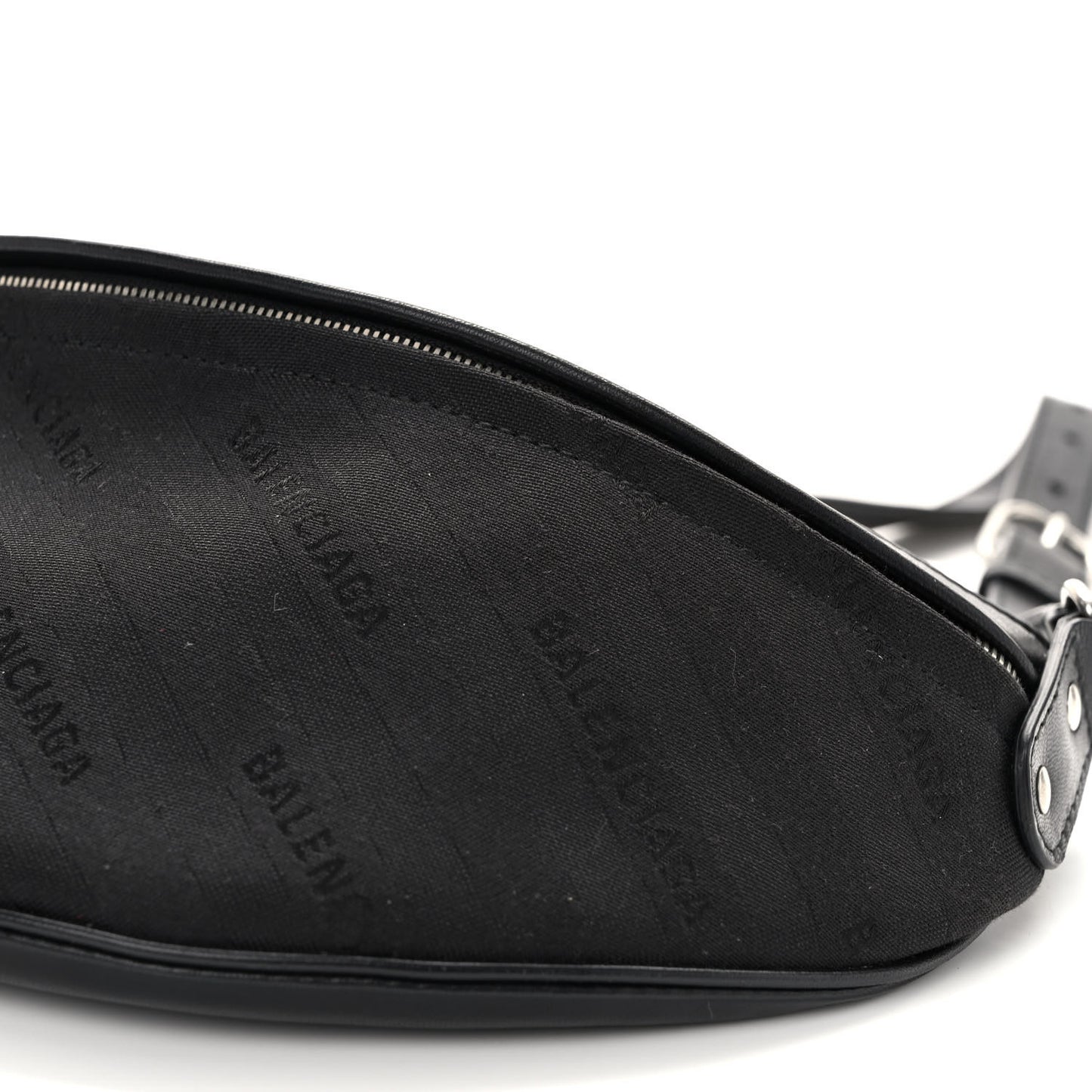 Canvas Jacquard Diagonal Allover Logo XS Souvenir Belt Bag Black