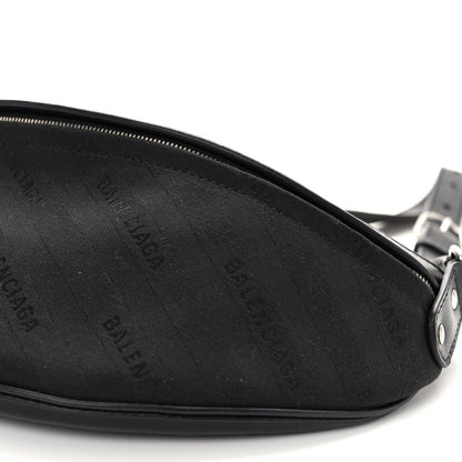 Balenciaga Canvas Jacquard Diagonal Allover Logo XS Souvenir Belt Bag Black 9 of 10