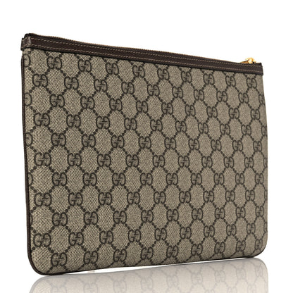 Gucci GG Supreme Monogram Large Ophidia Pouch Clutch Brown 3 of 10