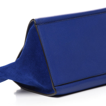 Celine Drummed Calfskin Suede Small Trapeze Indigo 6 of 12
