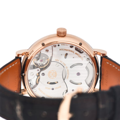 IWC Stainless Steel 18K Rose Gold Alligator 45mm Portofino 8-Day Power Reserve Manual Winding Watch IW510107 4 of 5