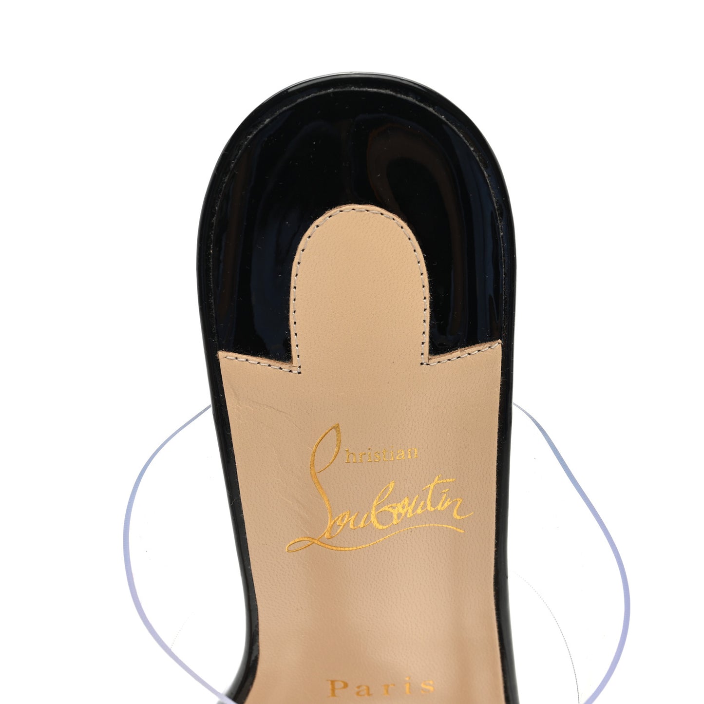 Patent PVC Just Nothing 85 Slide Sandals 38 Black