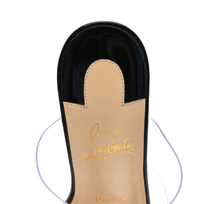 Christian Louboutin Patent PVC Just Nothing 85 Slide Sandals 38 Black 7 of 8