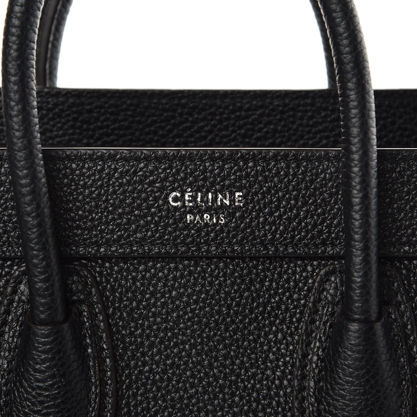 Drummed Calfskin Nano Luggage Black