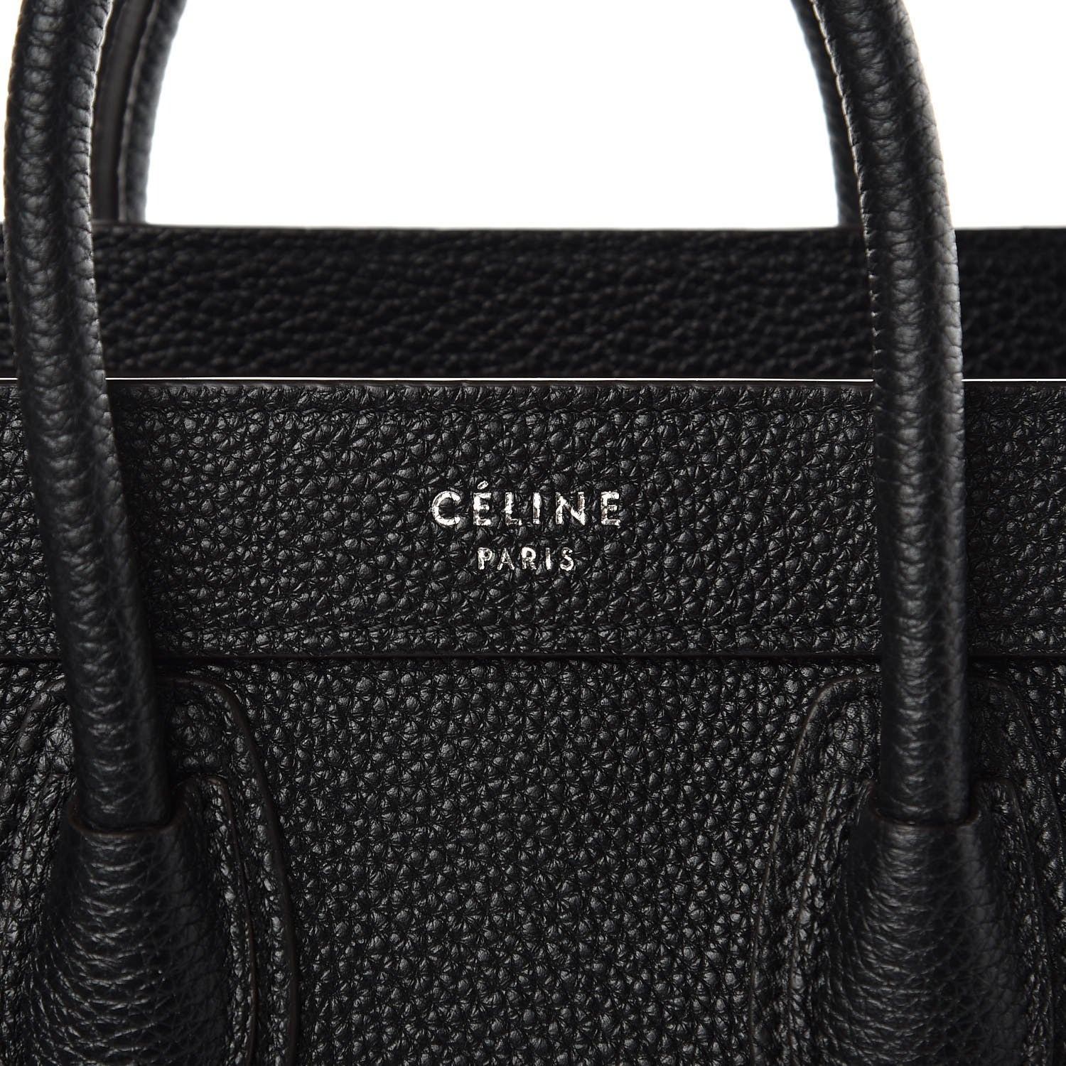 Celine Drummed Calfskin Nano Luggage Black 8 of 8