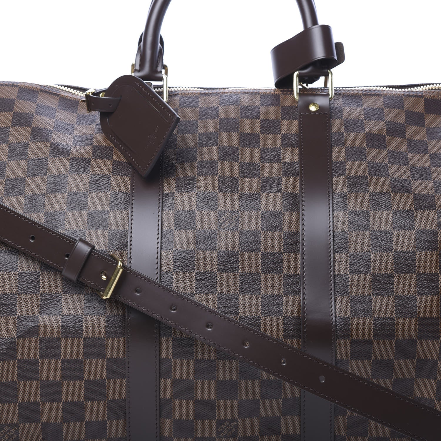 Louis Vuitton Damier Ebene Keepall Bandouliere 55 7 of 9