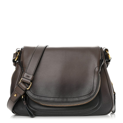 Tom Ford Grained Calfskin Medium Shaded Jennifer Crossbody Bag Brown 1 of 23