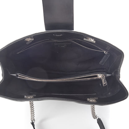 Saint Laurent Calfskin Y Quilted Monogram Large Loulou Shopper Black 4 of 9