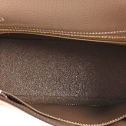 Hermes Togo Kelly Retourne 25 Etoupe 5 of 14