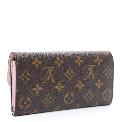 Louis Vuitton Monogram Emilie Wallet Rose Ballerine 2 of 10